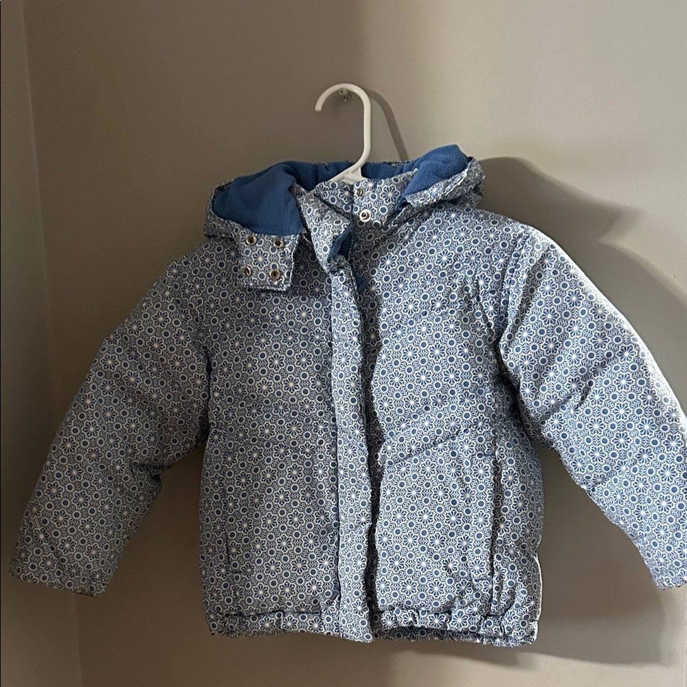 GAP Kids Blue Geometric Puffer Jacket